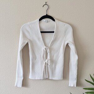Madewell Ribbed Front-Tie Cardigan